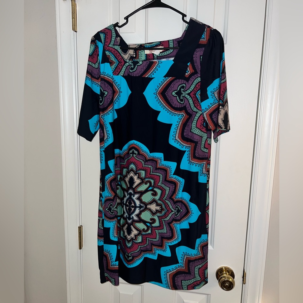ARYEH TURQUOISE MANDALA DRESS